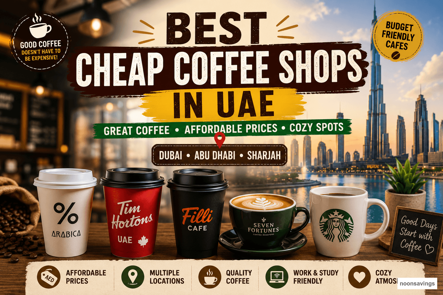 Best Cheap Coffee Shops in UAE – Affordable Cafes Worth Visiting