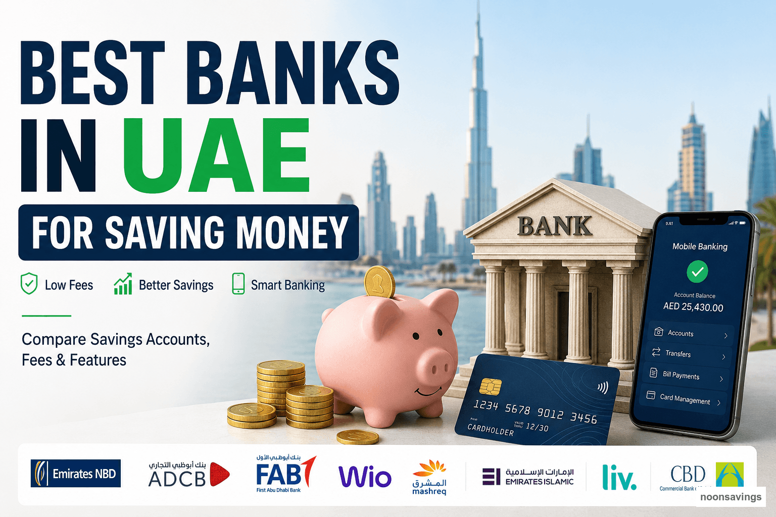 Best Banks in UAE for Saving Money (2026): Compare Savings Accounts, Fees & Features