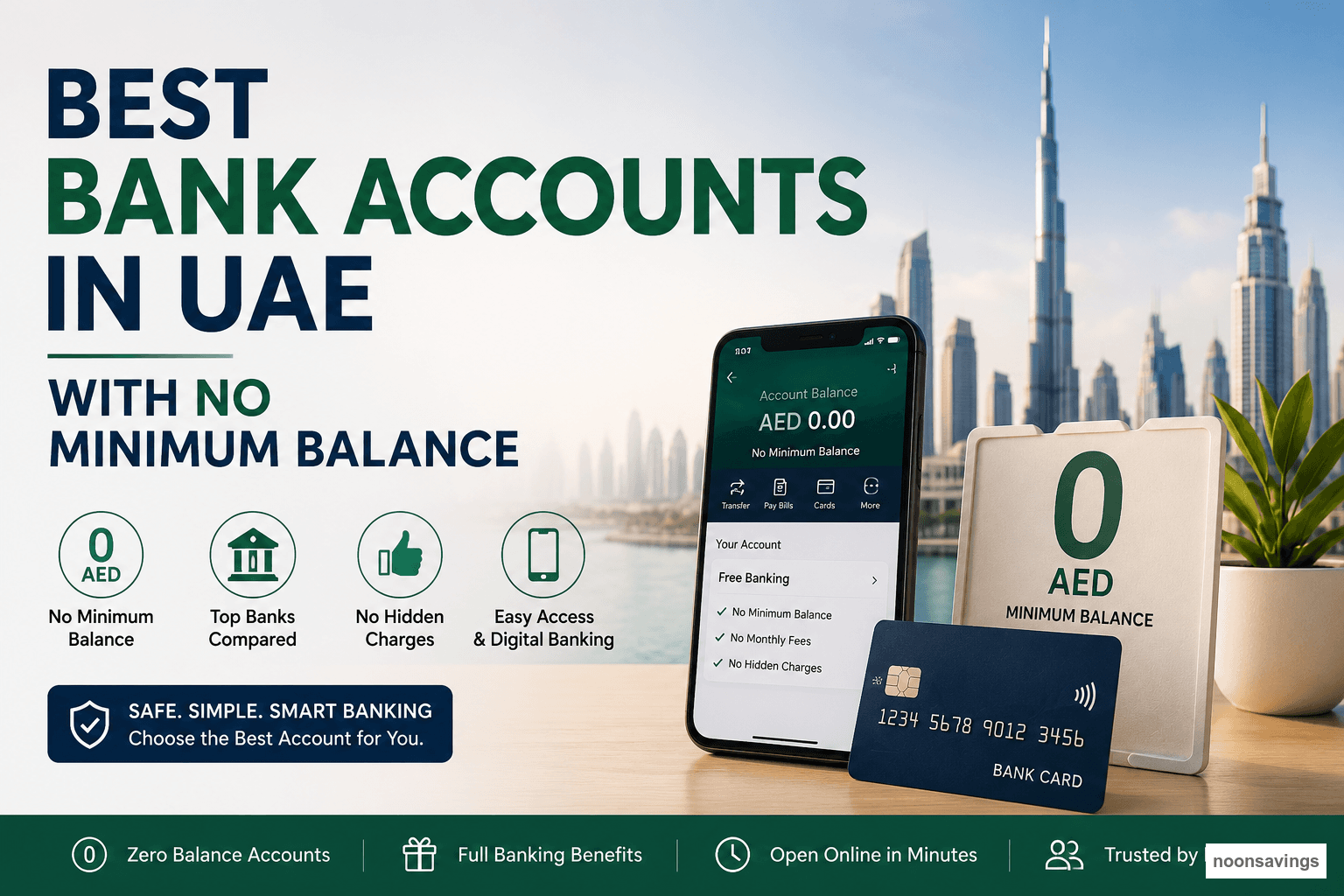 Best Bank Accounts in UAE With No Minimum Balance
