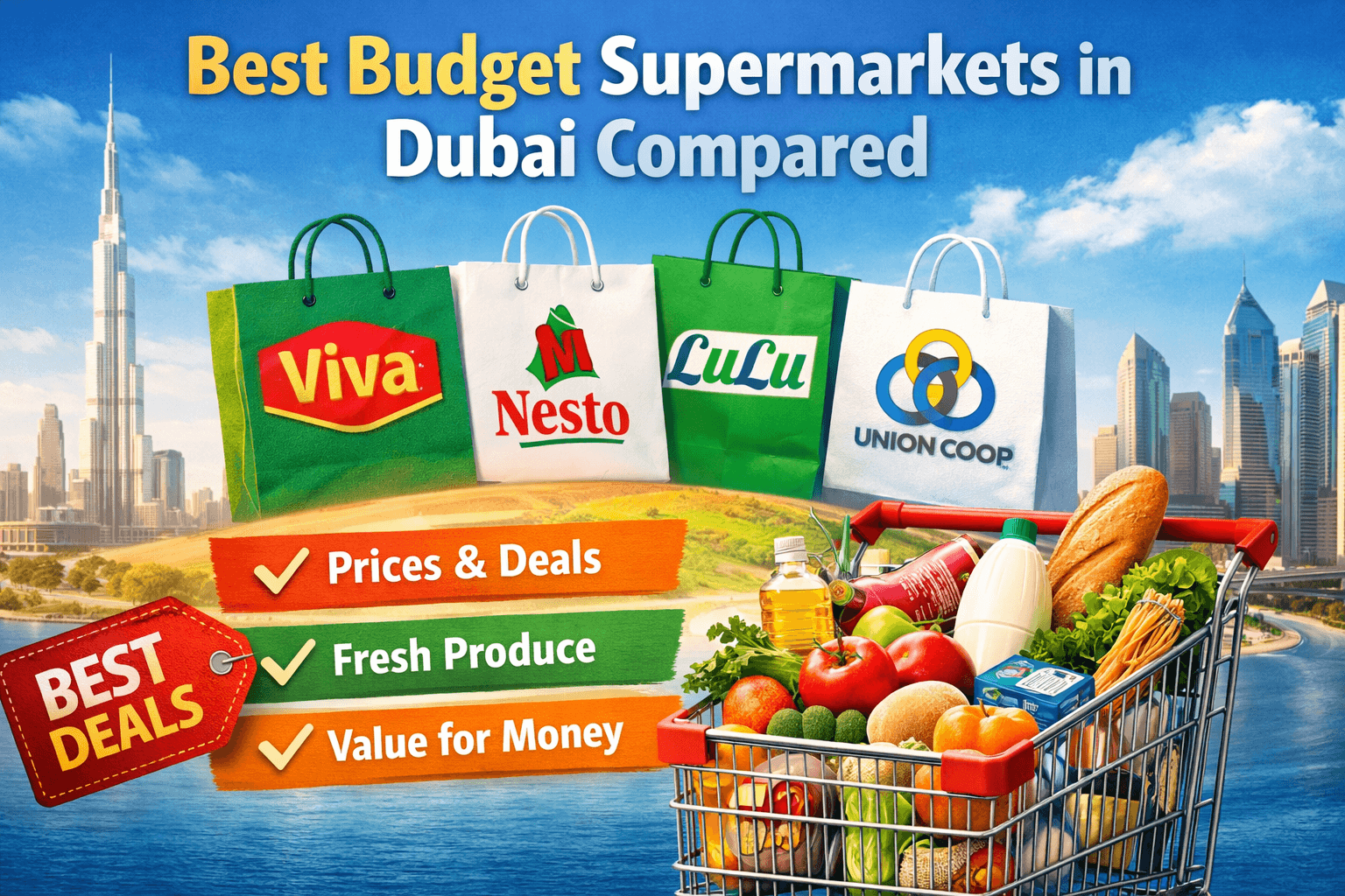 مقارنة أفضل السوبرماركت الاقتصادية في دبي – أين تتسوق بذكاء؟