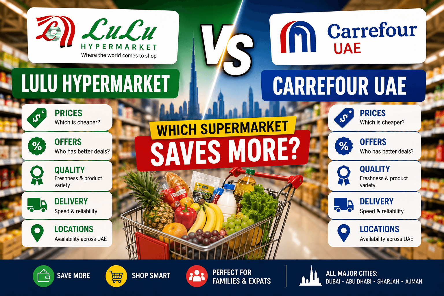 Lulu vs Carrefour UAE – Which Supermarket Saves More?